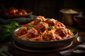 Bowl of Spaghetti and Meatballs - Delicious Italian Pasta Dish. AI generated