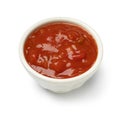 Bowl with spicy mexican salsa Royalty Free Stock Photo