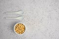 Bowl of sprouted chick peas Royalty Free Stock Photo