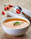 Bowl of squash soup Royalty Free Stock Photo