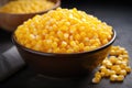 bowl of steamed sweet corn kernels
