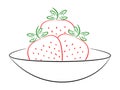 A bowl of straberries Royalty Free Stock Photo