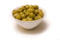 Bowl of stuffed green olives Royalty Free Stock Photo