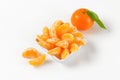 Bowl of tangerine segments Royalty Free Stock Photo