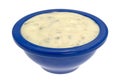 Bowl of tartar sauce on a white background Royalty Free Stock Photo