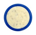 Bowl of tartar sauce on a white background Royalty Free Stock Photo