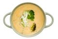 Bowl of tasty cream of broccoli soup Royalty Free Stock Photo
