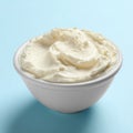 Bowl of tasty cream cheese Royalty Free Stock Photo