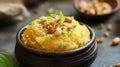 Delicious Moong Dal Halwa Dessert Bowl, Indian Punjabi Cuisine