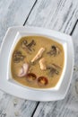 Bowl of thai tom kha soup Royalty Free Stock Photo