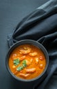 Bowl of thai yellow curry with seafood Royalty Free Stock Photo