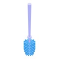 Bowl toilet brush icon isometric vector. Clean wc