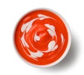 bowl of tomato cream soup Royalty Free Stock Photo