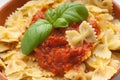 Bowl of Tomato farfalle