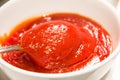 Bowl of tomato sauce or ketchup Royalty Free Stock Photo