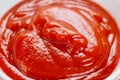 Bowl of tomato sauce or ketchup, closeup Royalty Free Stock Photo