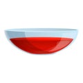 Bowl tomato soup icon, cartoon style Royalty Free Stock Photo