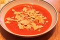 Bowl of tomatoe soup Royalty Free Stock Photo