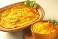 Bowl of traditional Chilean Pastel de Choclo (corn pie) Royalty Free Stock Photo