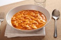 Bowl of traditional Italian tripe in tomato sauce Royalty Free Stock Photo
