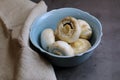 A bowl of uncooked Button Mushrooms Royalty Free Stock Photo