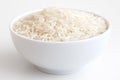 Bowl of uncooked white long grain rice