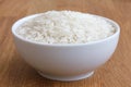 Bowl of uncooked white long grain rice Royalty Free Stock Photo