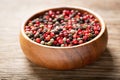 Bowl of various peppercorns Royalty Free Stock Photo