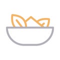 Bowl vector color line icon Royalty Free Stock Photo