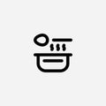 Bowl vector icon sign symbol Royalty Free Stock Photo