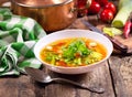 Bowl of vegetable soup Royalty Free Stock Photo