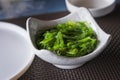 A bowl of Wakame seaweed salad