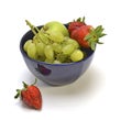 Bowl and washed fruits