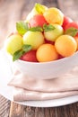 Watermelon and melon salad Royalty Free Stock Photo