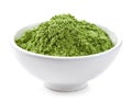 Bowl of wheat sprouts powder Royalty Free Stock Photo