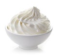 Bowl of whipped cream Royalty Free Stock Photo