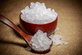Bowl of white rock sugar Royalty Free Stock Photo