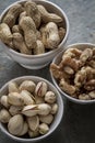 Bowls of nuts Royalty Free Stock Photo