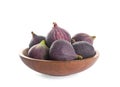 Bowl with whole purple figs