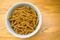 Bowl of Whole Wheat Pasta - Penne Noodles Royalty Free Stock Photo