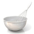 Bowl with a wire whisk