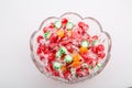 Bowl of Wrapped Candies Royalty Free Stock Photo