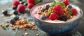 Bowl of Yogurt With Berries and Granola Royalty Free Stock Photo