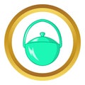 Bowler for food vector icon