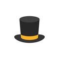 Bowler Hat icon black color silhouette flat style vector illustration on white background Royalty Free Stock Photo