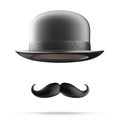 Bowler hat and mustaches