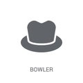 Bowler icon. Trendy Bowler logo concept on white background from