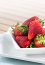 Bowlful of fresh ripened strawberries