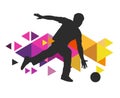 Bowling sport graphic for use as a template for flyer or for use in web design. Royalty Free Stock Photo