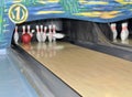 Bowling alley Royalty Free Stock Photo